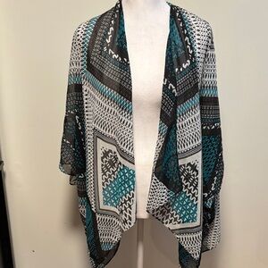Geometric Patterned Kimono Cardigan